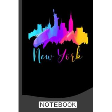 Imagem de New York Watercolor Skyline Souvenir NYC Liberty Big Apple Notebook: NYC Journal Notebook 6x9 With 120 Lined Pages | NY Themed Gifts and New York City Souvenirs Notepad