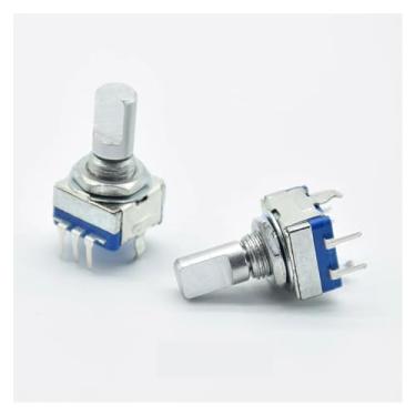 Imagem de Codificador rotativo de meio eixo, interruptor de código de 15 mm de comprimento da alça / EC11 / potenciômetro digital com interruptor de 5 pinos FXPCGZISH