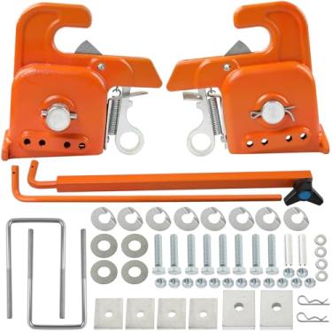 Imagem de Orceed Sistema de engate rápido, adequado para arado, grade, cultivador, semeadora, sistema de irrigação, espalhador de fertilizante, pulverizador, cortadores de grama, porcos, OE 102ST (laranja)