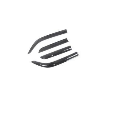 Imagem de GRJQRKHZ Defletor de janela lateral de carro para N&issan D23 NP300 2014-2020 Weathershied viseira de porta vento sol proteção chuva janela lateral defletores de vento