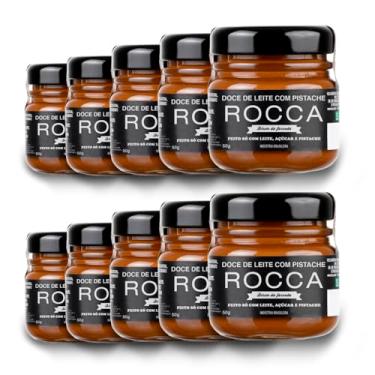Imagem de Doce de Leite Rocca com Pistache Kit 10 Potes de 50g