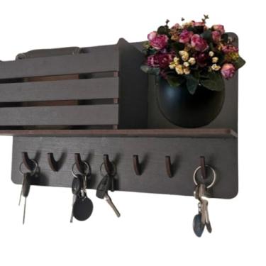 Imagem de Porta chaves de parede organizador Moderno(Preto)