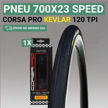 Imagem de Pneu Aro 700x23 Speed Corsa Pro Kevlar Pirelli 120 Tpi, 1 Pneu
