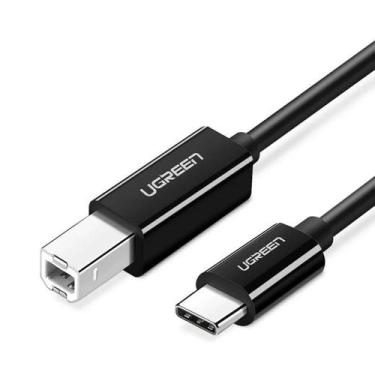 Imagem de Cabo Impressora Ugreen Usb C P/Usb B Macho 1 Metro Preto