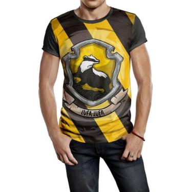 Imagem de Camiseta Masculina Harry Potter Lufa Lufa Ref:108 - smoke, Preto, M