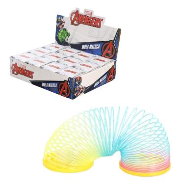 Imagem de Mola Maluca de Plástico Pequena com LED Avengers - Tudo em Caixa