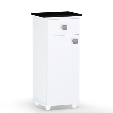 Imagem de Balcão Bebedouro Multiuso Karol com Gaveta e 01 Porta Branco - Desk Design