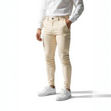 Imagem de Calça Social Bengaline Masculina com Elastano Skinny - Mitchelgutto, B