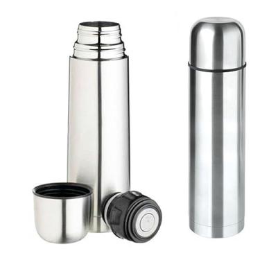Imagem de Garrafa Térmica Inox 500ml com Tampa Click – Parede Dupla, Conserva Quente e Gelado, Ideal para Café, Chá, Academia e Viagens