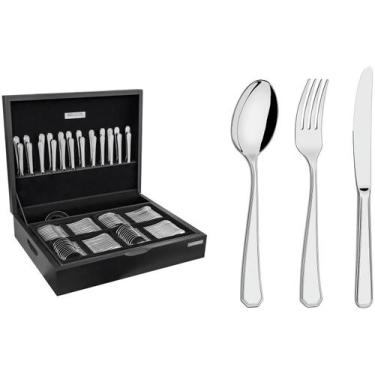 Imagem de Faqueiro Tramontina Inox Sonata 66912214 101 Peças, Prata, 101