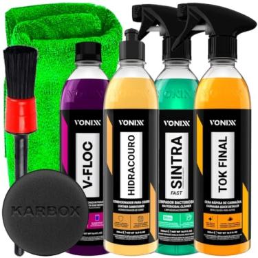 Imagem de Kit Automotivos Vonixx Tok Final Sintra Fast Hidratante HIgicouro shampoo V-Floc 500ml Acessórios Karbox