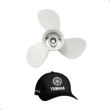 Imagem de Hélice Motor Popa Yamaha 25hp 30hp 2T 9.7/8" x 12" + Boné - HR Náutica