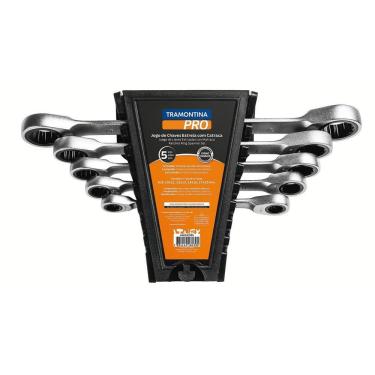 Imagem de Jogo De Chaves Estrela Com Catraca 5 Peças Tramontina Pro Tramontina