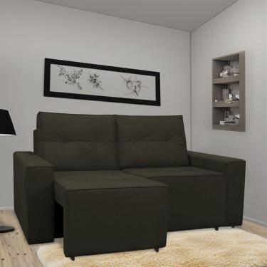 Imagem de Sofá Retrátil Polo 1,80m Confortavel Para Sala Suede Herrero Cor:marrom