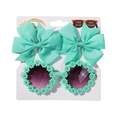 Imagem de Conjunto De 3 Peças De Acessórios Para Cabelo Infantil: Óculos De Sol 