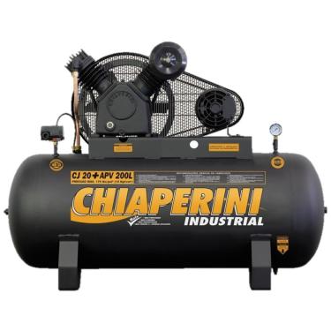 Imagem de Compressor Chiaperini Cj 20+ Apv 200 Lts 175 Lbs 5 Cv Trif.
