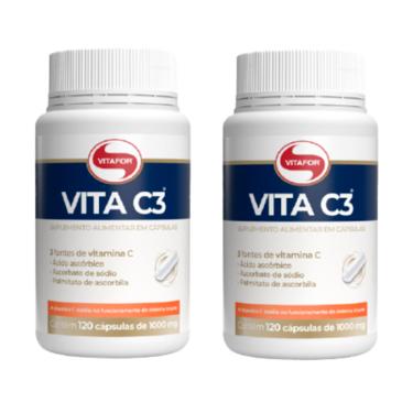 Imagem de Kit 2X: Vita C3 Vitamina C 1000mg Vitafor 120 Cápsulas