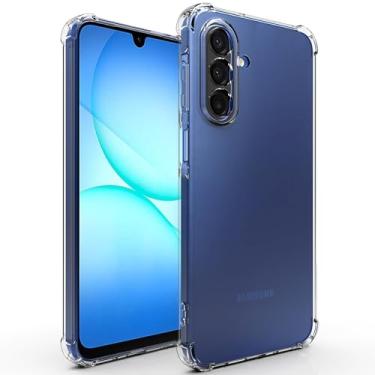 Imagem de Smileray Capa para Samsung Galaxy A17: Capa transparente unissex à prova de choque flexível TPU Slim Fit transparente para celular Galaxy A17 (transparente)