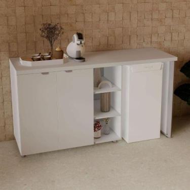 Imagem de Aparador Frigobar Embutir Direito Armário 2 Portas F5 Office - F5 Offi