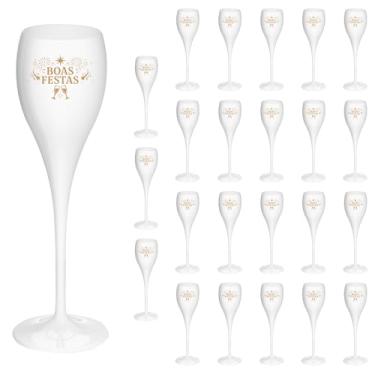 Imagem de Taça Espumante Final de Ano 120ml Boas Festas Brut Acrílico Premium 24pçs (BRANCO)