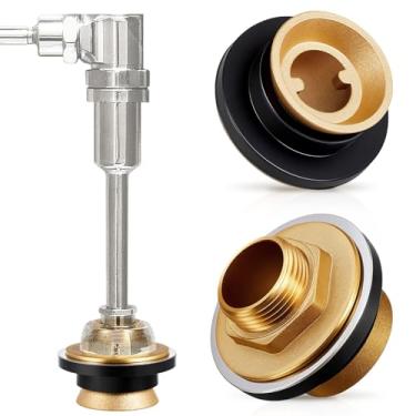 Imagem de Zonon Conjunto de 3 peças de válvula de descarga para armário e encaixe de encanamento de latão para kit de reparo de mictório de vaso sanitário (2,5 cm x 3/10.2 cm)