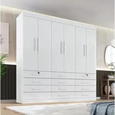 Imagem de Guarda Roupas Mônaco Plus 6Pts 100 MDF DDoro Móveis D Doro Móveis - MO