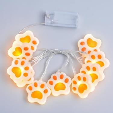 Imagem de Corda de luz de garra de gato, 1,5 m, 10 luzes de LED para decoração interna e externa para festa, quintal, pátio