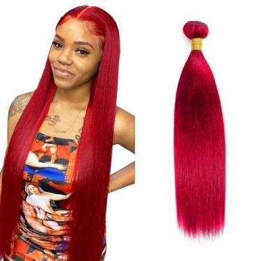 Imagem de Pacotes de cabelo GveoxVO Burgundy Straight Brazilian 8A 70cm 100g