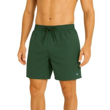 Imagem de Shorts Praia Casual Liso Masculino Cós Elástico Poliéster Mash 61510, 