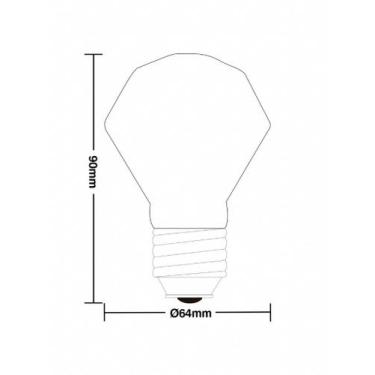 Imagem de Kit 3 Lâmpadas Dimerizavel Blumenox D64 Filamento de Carbono E27, 220V