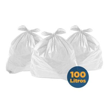 Imagem de Saco De Lixo Transparente 100 Litros Reforcado 100 Unidades - Plastibr