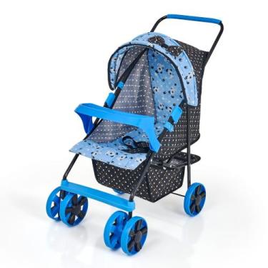 Imagem de Carrinho de bonecas milano reborn alive com bandeja oliveira, Azul, Pr