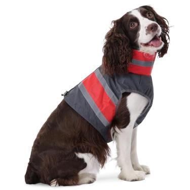 Imagem de PUMYPOREITY Colete refletivo para cães com zíper, colete de segurança para cães de alta visibilidade para caminhadas, acampamento, caça, treinamento, jaqueta ajustável à prova d'água para cães