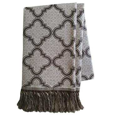 Imagem de Manta Xale Sofá Jacquard 1,40x2,10m (AG - Marrom)