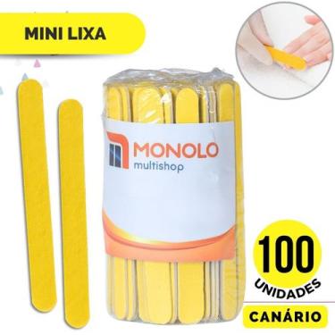 Imagem de 100 Lixas de Unha Mini Descartáveis Manicure Pedicure Profissional 8 c