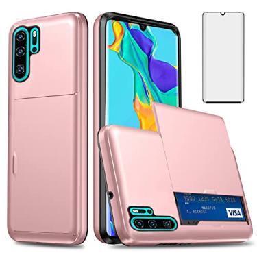 Imagem de Asuwish Capa de telefone para Huawei P30 Pro com protetor de tela de vidro temperado e suporte para cartão de crédito capa carteira acessórios de celular híbrido rígido Havaí P30Pro P 30 Pro30