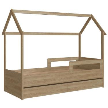 Imagem de Cama Infantil Casinha Com 2 Gavetas Infix C06 Aveiro - Mpozenato