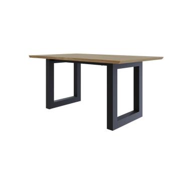 Imagem de Mesa De Jantar Bronx Rg2 160x90x77cm Brmj9160rg2 Vermont Oak - Est.preta Vermont Oak/est.preta