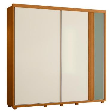 Imagem de Guarda Roupa Casal 240cm 2 Portas Aline Flex A02 Off/sálvia - Mpozenato
