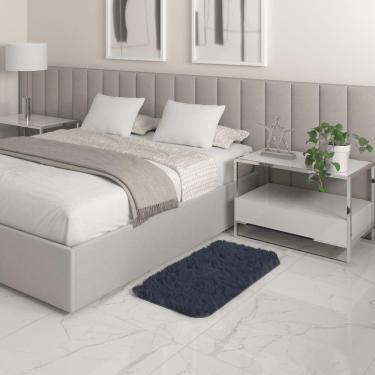 Imagem de Tapete Sala Felpudo Peludo Cinza 50 X 100 Cm