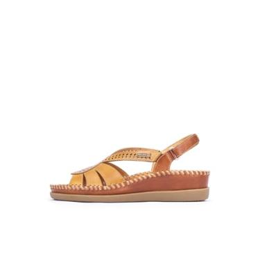 Imagem de PIKOLINOS Sandálias Plataforma de Couro CADAQUES W8K, Mel, 6