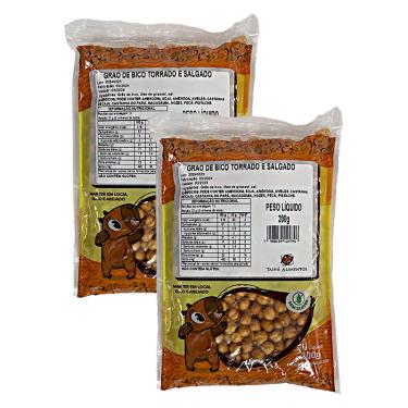Imagem de Kit 2X: Grão de Bico Torrado e Salgado Tainá Alimentos 200g