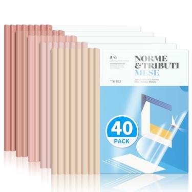 Imagem de WORPSON Pacote com 40, capas de relatório transparentes com barra deslizante, capacidade para 35 folhas – Pastas de apresentação para folhas A4, fichários de currículo e documentos para escritório