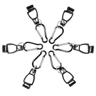 Imagem de Taefuwr 6 Peças De Prendedores Luvas Para Trabalho, Construção, Suporte, Cinto, Clipe Segurança Prendedor Plástico (Preto)