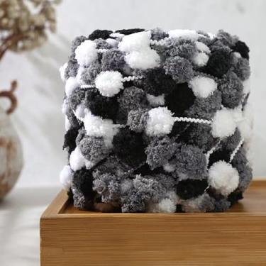 Imagem de 1 pacote de fios grossos para crochê e tricô, fio de pelúcia tie dye macio supervolumoso, chenille grosso de cor mista