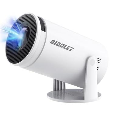 Imagem de Mini projetor com Android 13 mais recente - projetor portátil com WiFi 6 Bluetooth 5.2: aplicativos integrados, suporte 4K/1080P, Keystone automático, rotação de 180°, projetor de vídeo de filme de