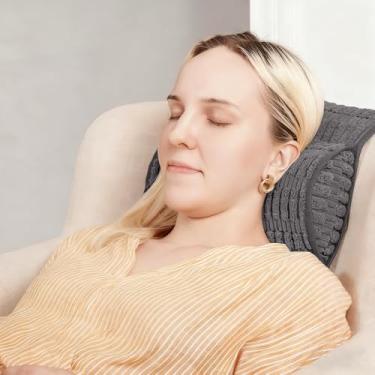 Imagem de WdFour Encosto de cabeça, travesseiro de pescoço, almofadas de suporte para pescoço, costas ou pés para sofás, poltronas reclináveis, cadeiras de escritório, cadeiras de massagem, alívio da dor no