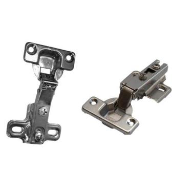 Imagem de Dobradiça Com Pistão Curva 35Mm 10Pçs - Casa Do Bricoleiro