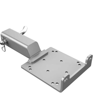 Imagem de Suporte universal de guincho de engate de reboque, placa de montagem de suporte de guincho com receptor de 5 cm adequado para ATV UTV