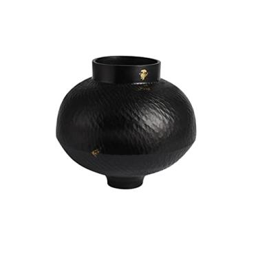 Imagem de Yalych Vaso para decoração de escritório, entrada de escritório, novo vaso de cerâmica chinesa, decoração de sala de estar, armário de TV, departamento de vendas, salão de exposições, 24 x 25 x 25 cm